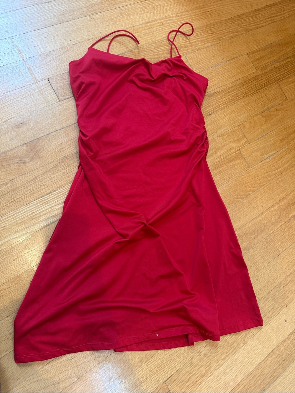 H&M Red Spaghetti-Strap Slip Dress